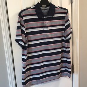Large Van Heusen Blue/striped slim fit polo